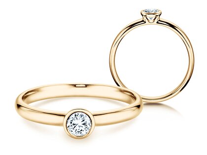 Anillo de compromiso Eternal en 14K oro amarillo con diamante 0,30ct H/SI