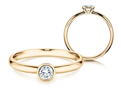 Anillo de compromiso Eternal en 14K oro amarillo con diamante 0,30ct G/SI