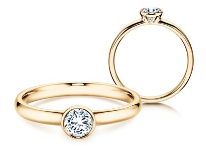 Anillo de compromiso Eternal en 14K oro amarillo con diamante 0,35ct G/SI