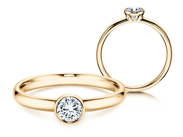 Anillo de compromiso Eternal en 14K oro amarillo con diamante 0,35ct G/SI