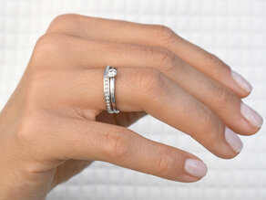 Anillo de compromiso Eternal en 9K oro blanco con diamante 0,40ct D/IF