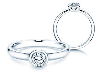 Anillo de compromiso Eternal en 14K oro blanco con diamante 0,40ct G/SI