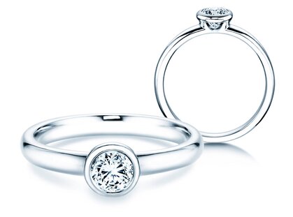 Anillo de compromiso Eternal en 14K oro blanco con diamante 0,40ct G/SI