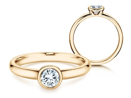 Anillo de compromiso Eternal en 14K oro amarillo con diamante 0,40ct H/SI