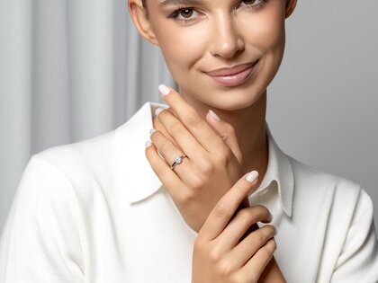 Anillo de compromiso Eternal en 14K oro blanco con diamante 0,50ct G/IF