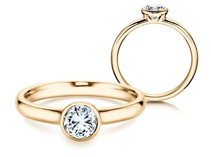 Anillo de compromiso Eternal en 14K oro amarillo con diamante 1,00ct G/SI