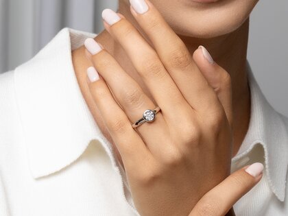 Anillo de compromiso Eternal en 9K oro rosa con diamante 0,75ct G/SI