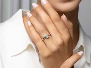 Anillo de compromiso Eternal en 9K oro rosa con diamante 0,75ct G/SI