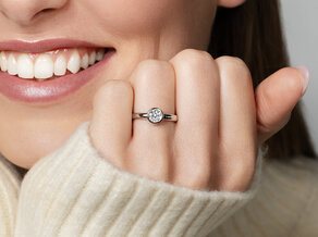 Anillo de compromiso Eternal en 9K oro rosa con diamante 0,75ct G/SI