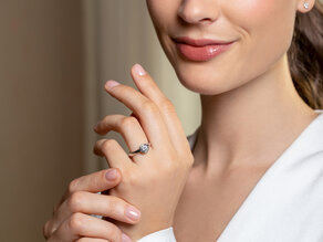 Anillo de compromiso Eternal en 9K oro blanco con diamante 1,00ct H/SI