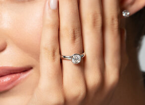 Anillo de compromiso Eternal en 9K oro blanco con diamante 1,00ct H/SI