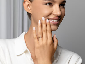 Anillo de compromiso Eternal en platino 950/- con diamante 0,20ct G/SI