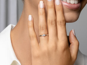 Anillo de compromiso Eternal en platino 950/- con diamante 0,20ct G/SI