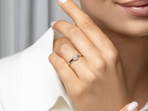 Anillo de compromiso Eternal en platino 950/- con diamante 0,35ct G/SI