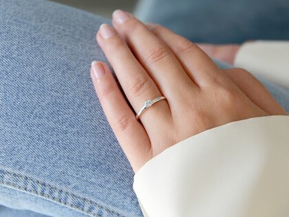 Anillo de compromiso Eternal en platino 950/- con diamante 0,20ct G/SI