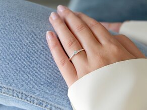 Anillo de compromiso Eternal en platino 950/- con diamante 0,20ct G/SI