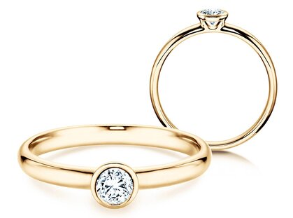 Anillo de compromiso Eternal en 14K oro amarillo con diamante 0,25ct H/SI
