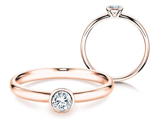 Anillo de compromiso Eternal en 9K oro blanco con diamante 0,25ct H/SI