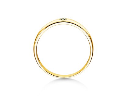 Anillo de compromiso Heart Petite en 14K oro amarillo con diamantes 0,02ct G/SI