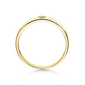 Anillo de compromiso Heart Petite en 14K oro amarillo con diamantes 0,02ct G/SI