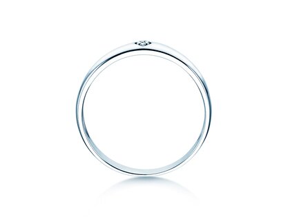 Anillo de compromiso Heart Petite en plata