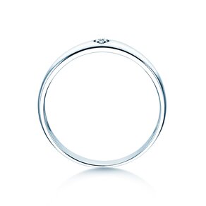 Anillo de compromiso Heart Petite en plata