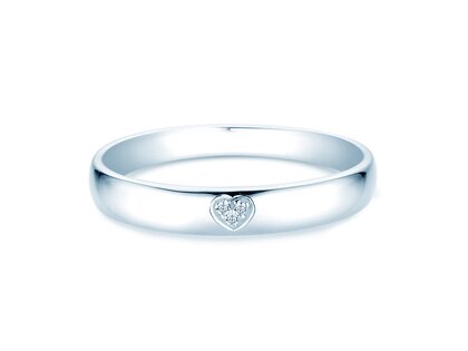 Anillo de compromiso Heart Petite en plata