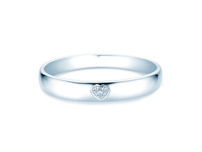 Anillo de compromiso Heart Petite en plata