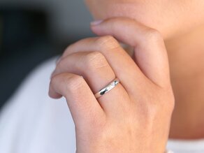 Anillo de compromiso Heart Petite en plata