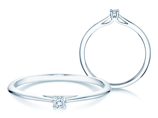 Anillo de compromiso Heaven 4 en plata 925/- con diamante 0,05ct H/SI