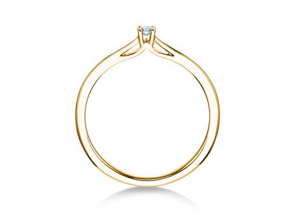 Anillo de compromiso Heaven 4 en 14K oro amarillo con diamante 0,07ct H/SI