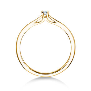 Anillo de compromiso Heaven 4 en 14K oro amarillo con diamante 0,07ct H/SI