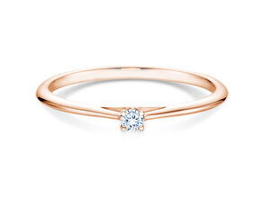 Anillo de compromiso Heaven 4 en 9K oro rosa con diamante 0,05ct G/SI
