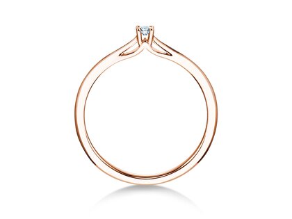 Anillo de compromiso Heaven 4 en 9K oro rosa con diamante 0,05ct G/SI