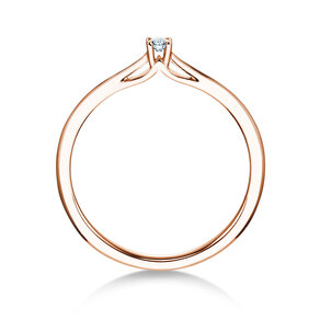 Anillo de compromiso Heaven 4 en 9K oro rosa con diamante 0,05ct G/SI