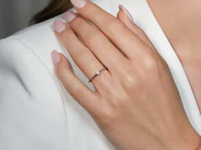 Anillo de compromiso Heaven 4 en plata 925/- con diamante 0,07ct G/VS