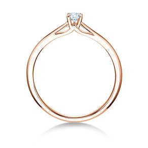 Anillo de compromiso Heaven 4 en 14K oro rosa con diamante 0,10ct G/SI