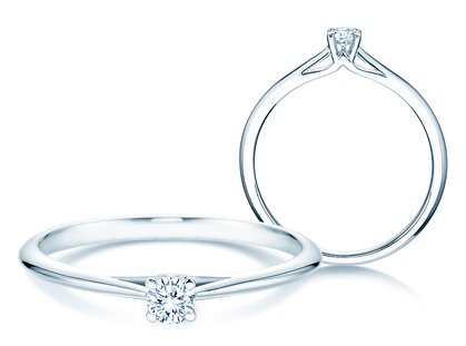 Anillo de compromiso Heaven 4 en oro blanco