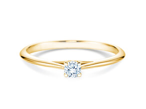 Anillo de compromiso Heaven 4 en 14K oro amarillo con diamante 0,10ct H/SI