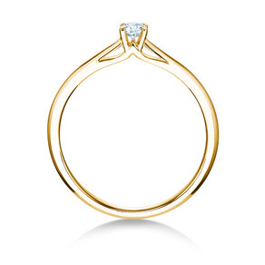 Anillo de compromiso Heaven 4 en 14K oro amarillo con diamante 0,10ct H/SI
