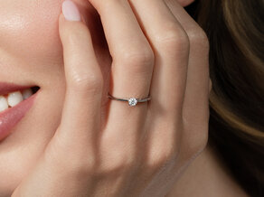 Anillo de compromiso Heaven 4 en plata 925/- con diamante 0,15ct G/VS