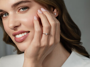 Anillo de compromiso Heaven 4 en plata 925/- con diamante 0,15ct G/VS
