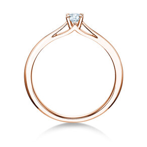Anillo de compromiso Heaven 4 en 9K oro rosa con diamante 0,15ct G/SI