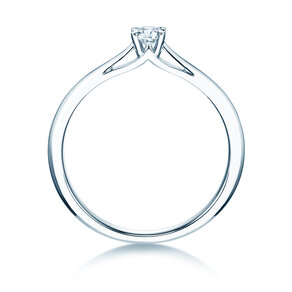 Anillo de compromiso Heaven 4 en 9K oro blanco con diamante 0,20ct D/IF