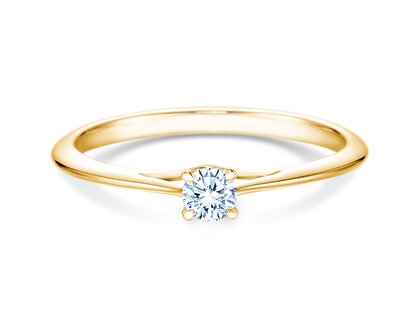 Anillo de compromiso Heaven 4 en 9K oro amarillo con diamante 0,20ct H/SI