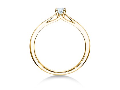 Anillo de compromiso Heaven 4 en 9K oro amarillo con diamante 0,20ct H/SI