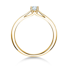 Anillo de compromiso Heaven 4 en 9K oro amarillo con diamante 0,20ct H/SI