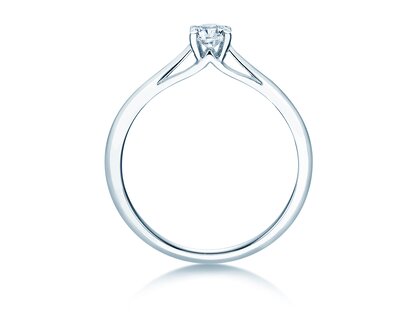 Anillo de compromiso Heaven 4 en 9K oro blanco con diamante 0,25ct H/SI