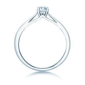 Anillo de compromiso Heaven 4 en 9K oro blanco con diamante 0,25ct H/SI