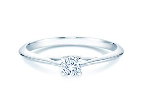 Anillo de compromiso Heaven 4 en 9K oro blanco con diamante 0,25ct H/SI